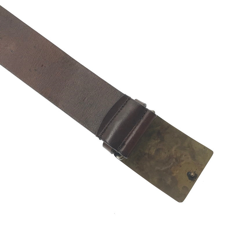【中古品】【メンズ】 POLO RALPH LAUREN ポロ・ラルフローレン VINTAGE WIDE LETHER BELT BROWN ヴィンテージ ワイド レザー ベルト 205-261016-rt-07-tagh カラー：ブラウン 万代Net店
