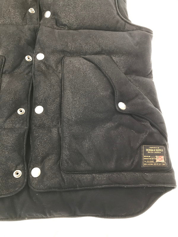 【中古品】【メンズ】 DENIM&SUPPLY RALPH LAUREN デニム＆サプライ ラルフローレン DOWN VEST ダウン ベスト トップス 147-260924-rt-47-tagh サイズ：S カラー：ブラック 万代Net店