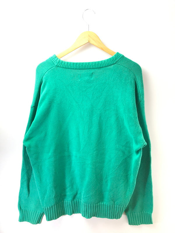 【中古品】【メンズ】 EDDIE BAUER エディー・バウアー 90’S VNECK KNIT SWEATER 90年代 Vネック ニット セーター 146-261005-na-35-tagh サイズ：L カラー：グリーン 万代Net店