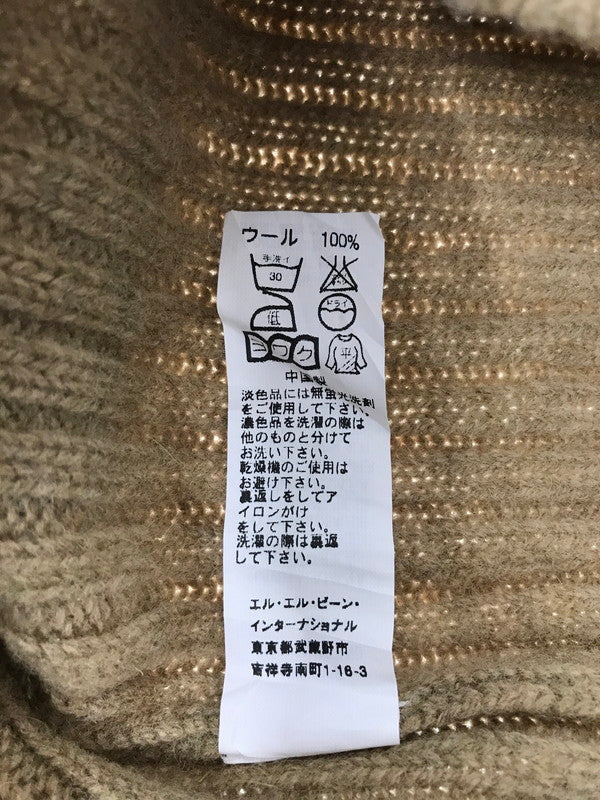 【中古品】【メンズ】 L.L.BEAN エルエルビーン LAMB'S WOOL COMMAND KNIT VEST CAMEL ウール コマンド ニット ベスト 146-260924-rt-48-tagh サイズ：XL カラー：キャメル 万代Net店