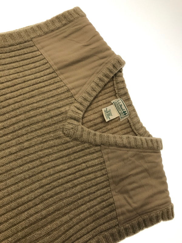 【中古品】【メンズ】 L.L.BEAN エルエルビーン LAMB'S WOOL COMMAND KNIT VEST CAMEL ウール コマンド ニット ベスト 146-260924-rt-48-tagh サイズ：XL カラー：キャメル 万代Net店