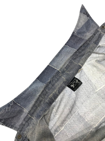 【中古品】【メンズ】 SEARS シアーズ HANDS OFF 70's PATCHWORK PRINT LS SHIRT 70年代 パッチーワーク プリント ロングスリーブ シャツ トップス 146-260924-rt-30-tagh サイズ：M カラー：ブルー 万代Net店