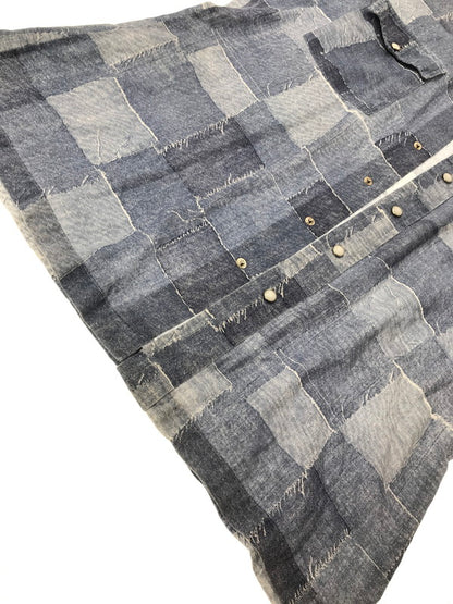 【中古品】【メンズ】 SEARS シアーズ HANDS OFF 70's PATCHWORK PRINT LS SHIRT 70年代 パッチーワーク プリント ロングスリーブ シャツ トップス 146-260924-rt-30-tagh サイズ：M カラー：ブルー 万代Net店