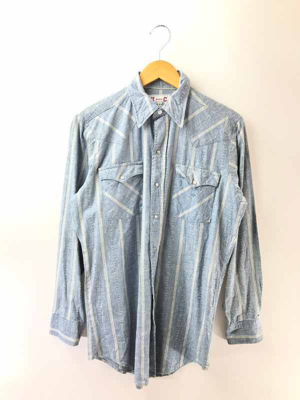 【中古品】【メンズ】 H BAR C エイチ バー シー 90's L/S CHAMBRAY WESTERN SHIRT USA製 90年代 シャンブレー ウエスタン シャツ トップス 146-260924-rt-29-tagh サイズ：108.5 カラー：ブルー 万代Net店