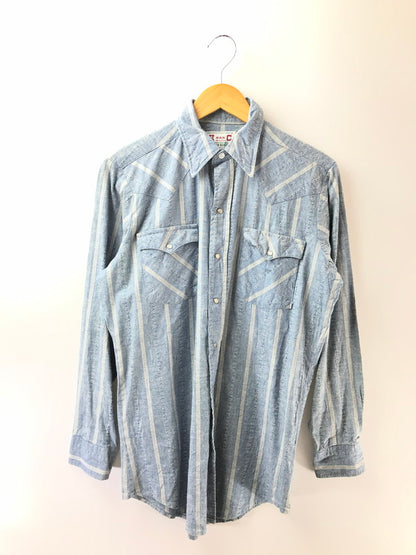 【中古品】【メンズ】 H BAR C エイチ バー シー 90's L/S CHAMBRAY WESTERN SHIRT USA製 90年代 シャンブレー ウエスタン シャツ トップス 146-260924-rt-29-tagh サイズ：108.5 カラー：ブルー 万代Net店