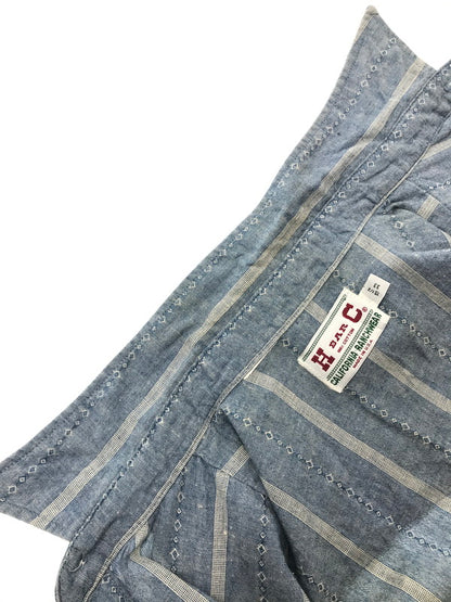 【中古品】【メンズ】 H BAR C エイチ バー シー 90's L/S CHAMBRAY WESTERN SHIRT USA製 90年代 シャンブレー ウエスタン シャツ トップス 146-260924-rt-29-tagh サイズ：108.5 カラー：ブルー 万代Net店
