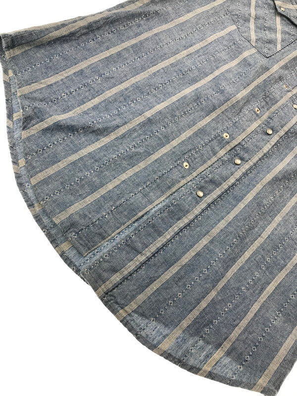 【中古品】【メンズ】 H BAR C エイチ バー シー 90's L/S CHAMBRAY WESTERN SHIRT USA製 90年代 シャンブレー ウエスタン シャツ トップス 146-260924-rt-29-tagh サイズ：108.5 カラー：ブルー 万代Net店