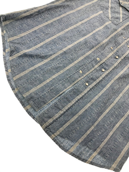 【中古品】【メンズ】 H BAR C エイチ バー シー 90's L/S CHAMBRAY WESTERN SHIRT USA製 90年代 シャンブレー ウエスタン シャツ トップス 146-260924-rt-29-tagh サイズ：108.5 カラー：ブルー 万代Net店