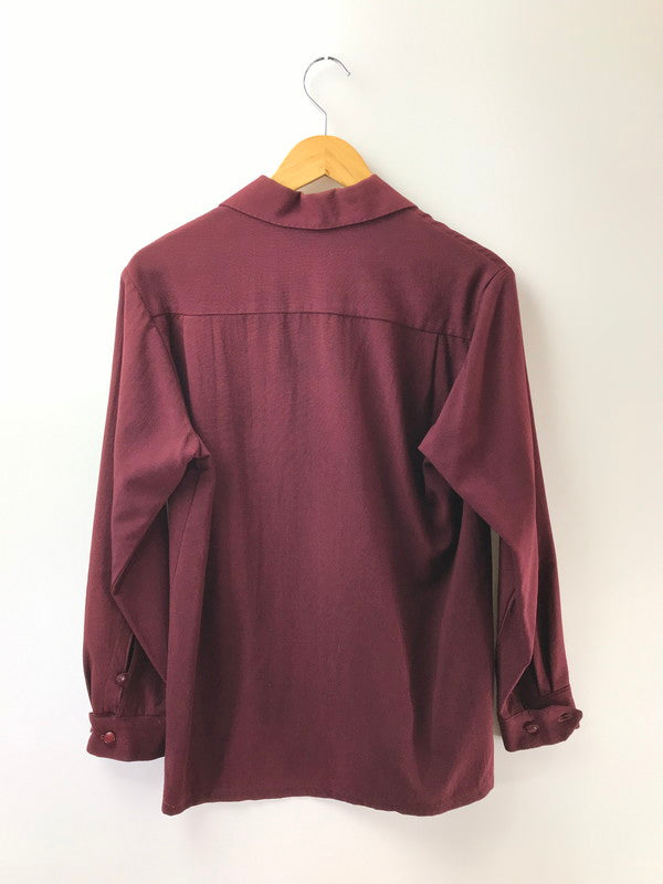 【現状渡し品】【メンズ】 CALIFORNIA SPORTSWEAR J.W.ROBINSON カルフォルニア スポーツウェア ロビンソンン L/S WOOL PULLOVER SHIRT プルオーバー シャツ トップス 146-260924-rt-28-tagh サイズ：M カラー：バーガンディ 万代Net店