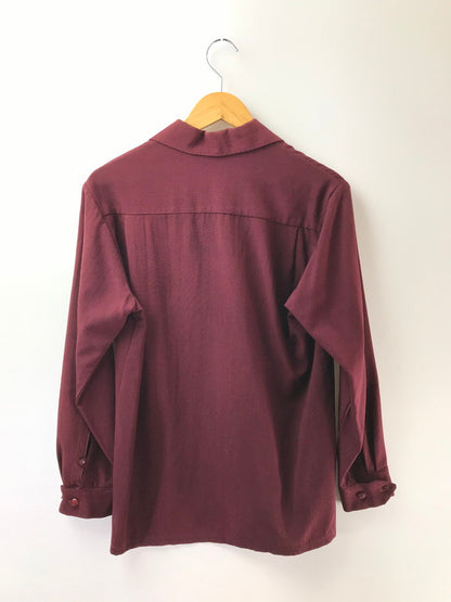 【現状渡し品】【メンズ】 CALIFORNIA SPORTSWEAR J.W.ROBINSON カルフォルニア スポーツウェア ロビンソンン L/S WOOL PULLOVER SHIRT プルオーバー シャツ トップス 146-260924-rt-28-tagh サイズ：M カラー：バーガンディ 万代Net店