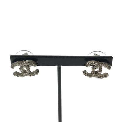 【中古品】【レディース】 CHANEL シャネル LINE STONE CC MARK PIERCE フランス製 A15P刻印 ラインストーン ココマーク ピアス アクセサリー 182-260928-na-09-tagh カラー：シルバー 万代Net店