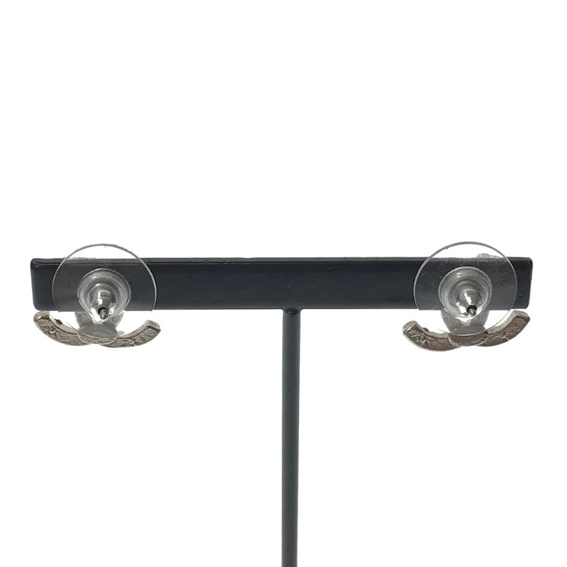 【中古品】【レディース】 CHANEL シャネル LINE STONE CC MARK PIERCE フランス製 A15P刻印 ラインストーン ココマーク ピアス アクセサリー 182-260928-na-09-tagh カラー：シルバー 万代Net店