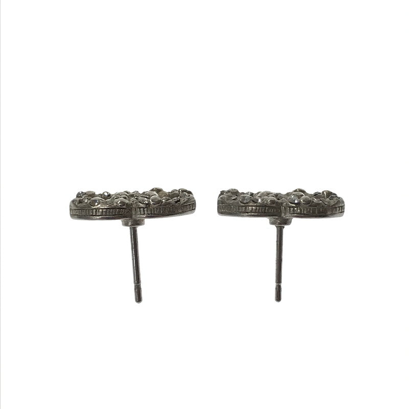 【中古品】【レディース】 CHANEL シャネル LINE STONE CC MARK PIERCE フランス製 A15P刻印 ラインストーン ココマーク ピアス アクセサリー 182-260928-na-09-tagh カラー：シルバー 万代Net店