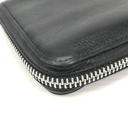 【中古品】【メンズ】 CHROME HEARTS クロムハーツ REC F ZIP#2 SCRL LABEL ブラックレザー プレーン スクロールラベル ウォレット 長財布 190-261030-rt-04-tagh カラー：ブラック 万代Net店