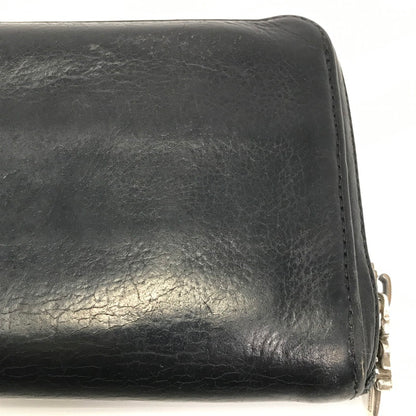 【中古品】【メンズ】 CHROME HEARTS クロムハーツ REC F ZIP#2 SCRL LABEL ブラックレザー プレーン スクロールラベル ウォレット 長財布 190-261030-rt-04-tagh カラー：ブラック 万代Net店