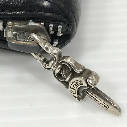 【中古品】【メンズ】 CHROME HEARTS クロムハーツ REC F ZIP#2 SCRL LABEL ブラックレザー プレーン スクロールラベル ウォレット 長財布 190-261030-rt-04-tagh カラー：ブラック 万代Net店