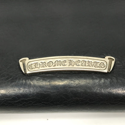 【中古品】【メンズ】 CHROME HEARTS クロムハーツ REC F ZIP#2 SCRL LABEL ブラックレザー プレーン スクロールラベル ウォレット 長財布 190-261030-rt-04-tagh カラー：ブラック 万代Net店