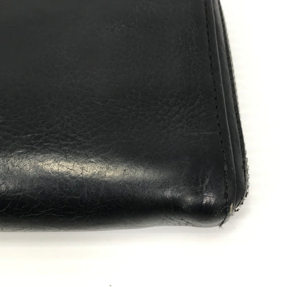 【中古品】【メンズ】 CHROME HEARTS クロムハーツ REC F ZIP#2 SCRL LABEL ブラックレザー プレーン スクロールラベル ウォレット 長財布 190-261030-rt-04-tagh カラー：ブラック 万代Net店