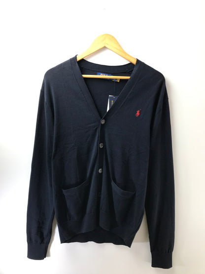 【中古品】【メンズ】 POLO RALPH LAUREN ポロ・ラルフローレン V NECK CARDIGAN 710890562001 Vネック カーディガン 147-261005-na-33-tagh サイズ：M カラー：ネイビー 万代Net店