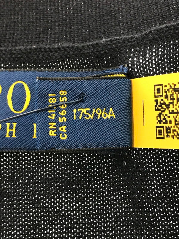 【中古品】【メンズ】 POLO RALPH LAUREN ポロ・ラルフローレン V NECK CARDIGAN 710890562001 Vネック カーディガン 147-261005-na-33-tagh サイズ：M カラー：ネイビー 万代Net店