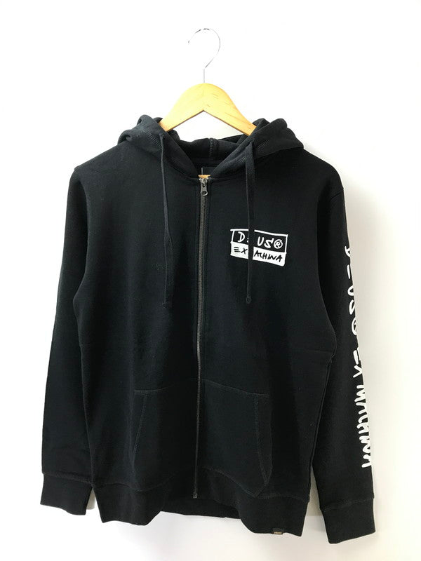 【中古美品】【メンズ】 DEUS EX MACHINA デウスエクスマキナ TOWN ZIP HOODIE タウン ジップ フーディー パーカー 145-261005-na-38-tagh サイズ：S カラー：ブラック 万代Net店