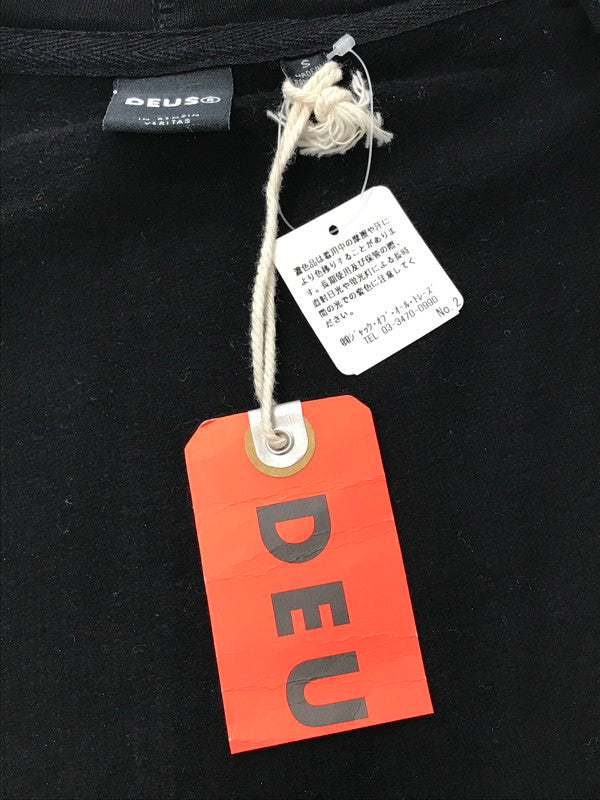 【中古美品】【メンズ】 DEUS EX MACHINA デウスエクスマキナ TOWN ZIP HOODIE タウン ジップ フーディー パーカー 145-261005-na-38-tagh サイズ：S カラー：ブラック 万代Net店