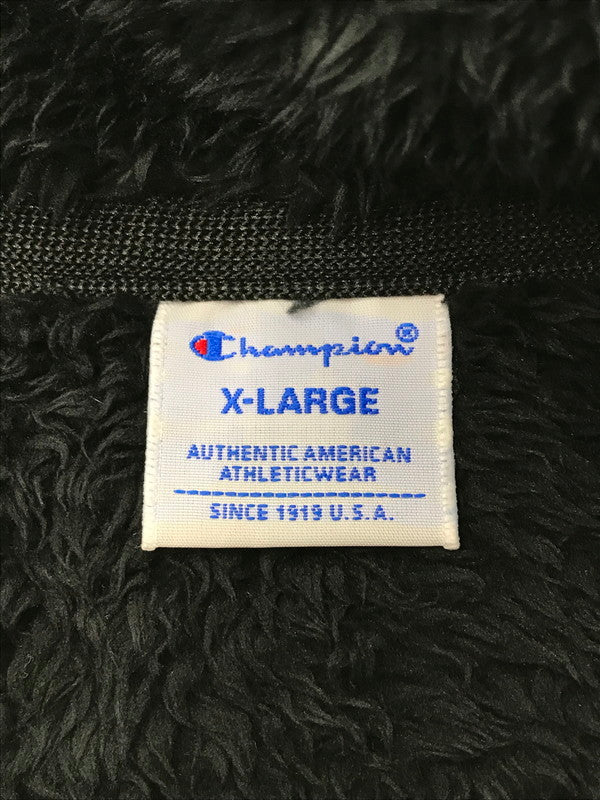 【中古美品】【メンズ】 CHAMPION チャンピオン FLEECE JACKET C3-Y616 フリースジャケット アウター 148-261005-na-25-tagh サイズ：XL カラー：ブラック 万代Net店