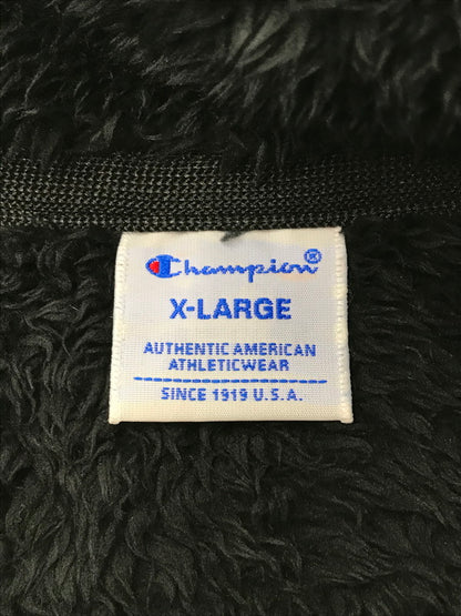 【中古美品】【メンズ】 CHAMPION チャンピオン FLEECE JACKET C3-Y616 フリースジャケット アウター 148-261005-na-25-tagh サイズ：XL カラー：ブラック 万代Net店