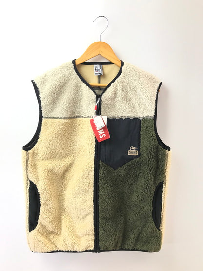 【中古美品】【メンズ】 CHUMS チャムス BONDING FLEECE NO COLLAR VEST CH04-1433 ボンディング フリース ノーカラー ベスト 144-260924-rt-49-tagh サイズ：XL カラー：マルチカラー 万代Net店