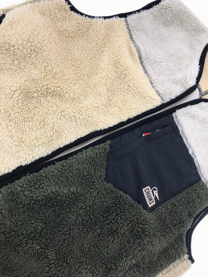 【中古美品】【メンズ】 CHUMS チャムス BONDING FLEECE NO COLLAR VEST CH04-1433 ボンディング フリース ノーカラー ベスト 144-260924-rt-49-tagh サイズ：XL カラー：マルチカラー 万代Net店
