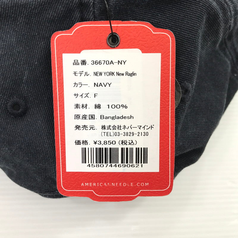 【中古美品】【メンズ】 AMERICAN NEEDLE アメリカンニードル NYC CAP ロゴ キャップ 帽子 185-260925-na-50-tagh カラー：ネイビー 万代Net店