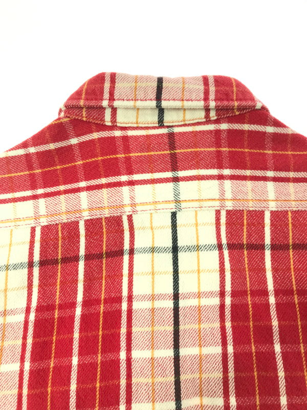 【中古品】【メンズ】 STUDIO D'ARTISAN ステュディオ・ダ・ルチザン FLANNEL WORK SHIRT フランネル ワークシャツ 長袖シャツ 145-261020-na-15-tagh サイズ：L カラー：レッド系 万代Net店