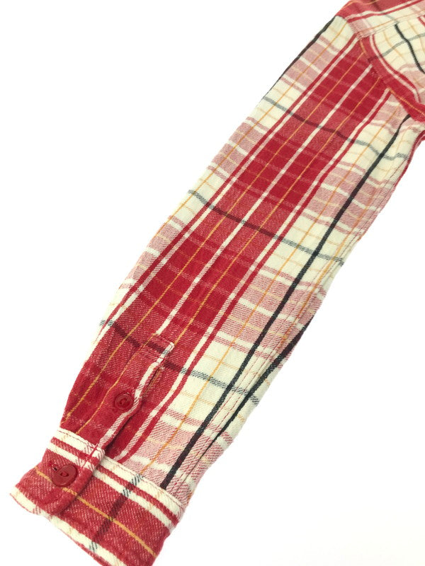 【中古品】【メンズ】 STUDIO D'ARTISAN ステュディオ・ダ・ルチザン FLANNEL WORK SHIRT フランネル ワークシャツ 長袖シャツ 145-261020-na-15-tagh サイズ：L カラー：レッド系 万代Net店