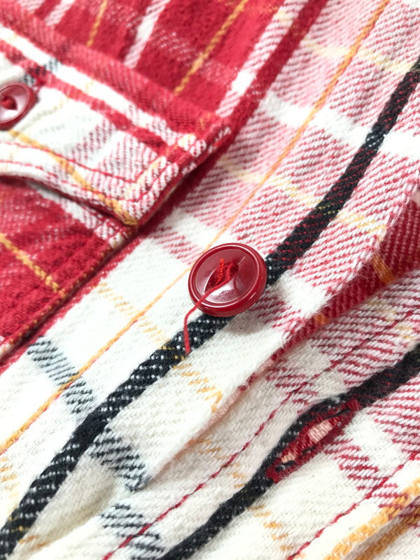 【中古品】【メンズ】 STUDIO D'ARTISAN ステュディオ・ダ・ルチザン FLANNEL WORK SHIRT フランネル ワークシャツ 長袖シャツ 145-261020-na-15-tagh サイズ：L カラー：レッド系 万代Net店