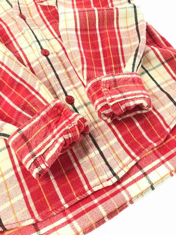 【中古品】【メンズ】 STUDIO D'ARTISAN ステュディオ・ダ・ルチザン FLANNEL WORK SHIRT フランネル ワークシャツ 長袖シャツ 145-261020-na-15-tagh サイズ：L カラー：レッド系 万代Net店