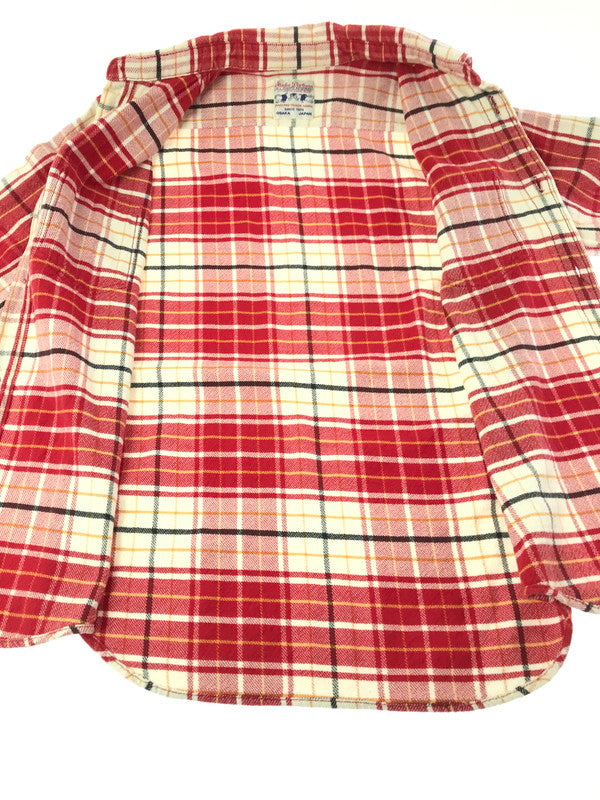 【中古品】【メンズ】 STUDIO D'ARTISAN ステュディオ・ダ・ルチザン FLANNEL WORK SHIRT フランネル ワークシャツ 長袖シャツ 145-261020-na-15-tagh サイズ：L カラー：レッド系 万代Net店