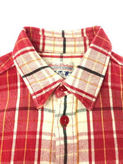 【中古品】【メンズ】 STUDIO D'ARTISAN ステュディオ・ダ・ルチザン FLANNEL WORK SHIRT フランネル ワークシャツ 長袖シャツ 145-261020-na-15-tagh サイズ：L カラー：レッド系 万代Net店
