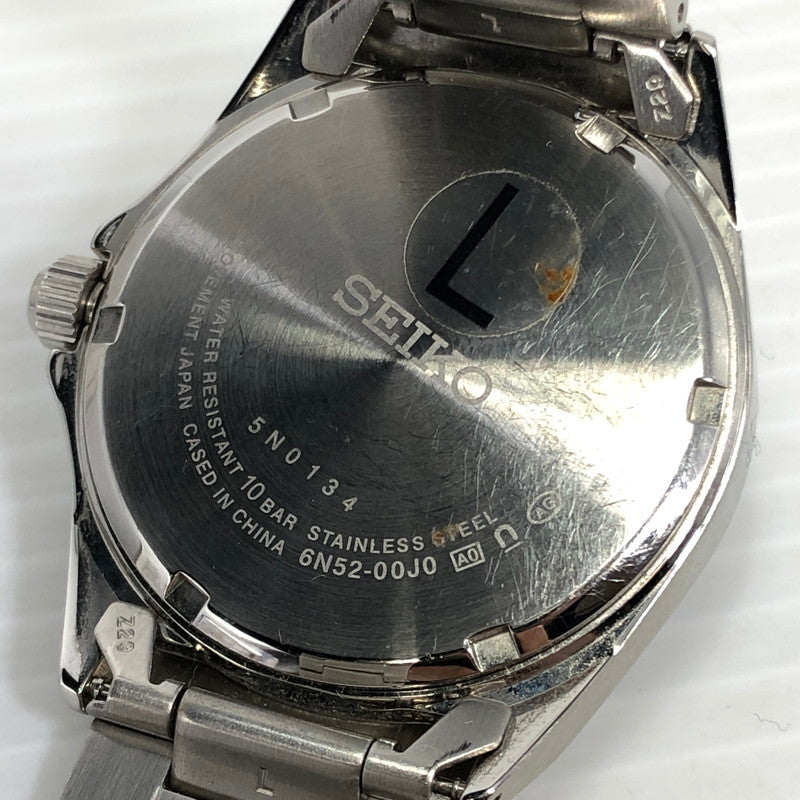 【中古品】【メンズ】 SEIKO セイコー QUARTZ WATCH 6N52-00J0 青文字盤 クォーツ 腕時計 197-261007-na-13-tagh カラー：シルバー/ブルー 万代Net店