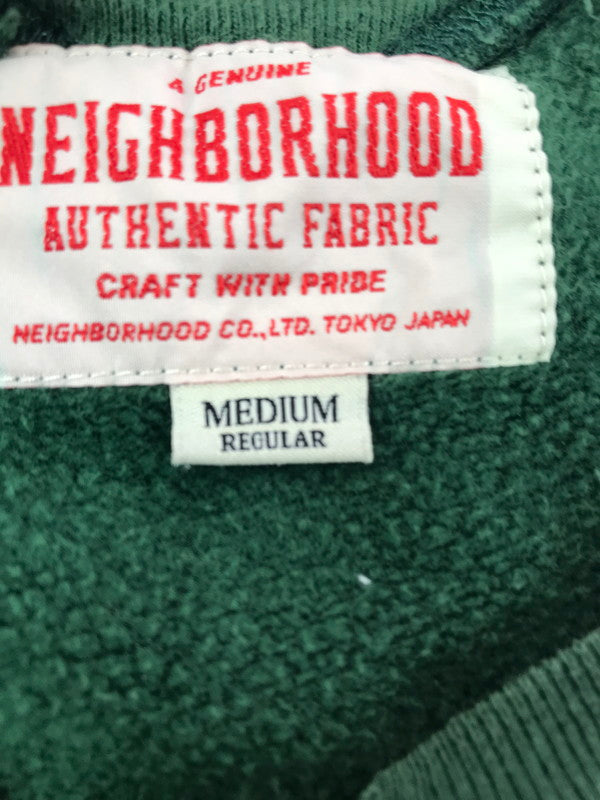 【中古品】【メンズ】 NEIGHBORHOOD ネイバーフッド CREWNECK SWEATSHIRT 142STNH-CSM07 クルーネック スウェットシャツ トップス トレーナー 142-261010-ty-04-tagh サイズ：M カラー：グリーン 万代Net店