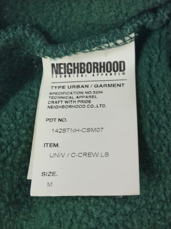 【中古品】【メンズ】 NEIGHBORHOOD ネイバーフッド CREWNECK SWEATSHIRT 142STNH-CSM07 クルーネック スウェットシャツ トップス トレーナー 142-261010-ty-04-tagh サイズ：M カラー：グリーン 万代Net店
