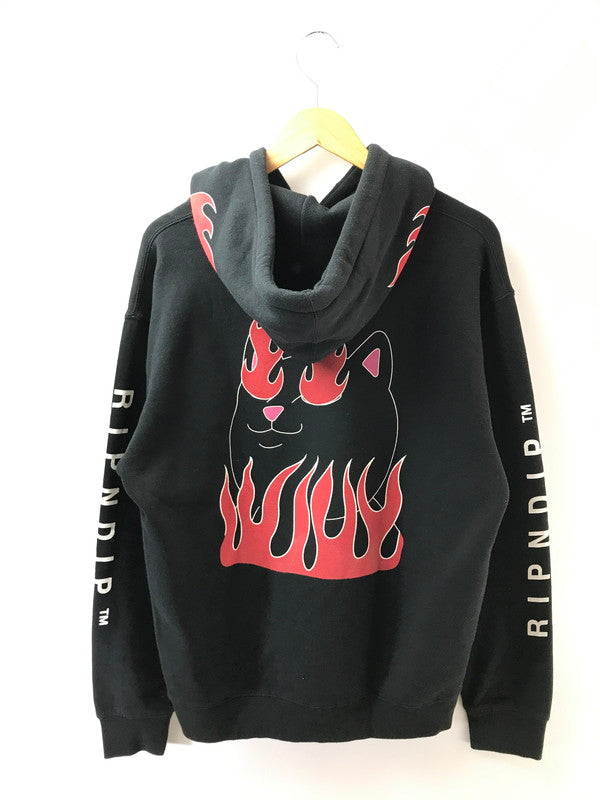 【中古品】【メンズ】 RIPNDIP リップンディップ IGNITE HOODIE イグナイト フーディー プルオーバーパーカー 142-261005-na-40-tagh サイズ：M カラー：ブラック 万代Net店