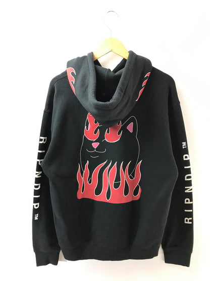 【中古品】【メンズ】 RIPNDIP リップンディップ IGNITE HOODIE イグナイト フーディー プルオーバーパーカー 142-261005-na-40-tagh サイズ：M カラー：ブラック 万代Net店