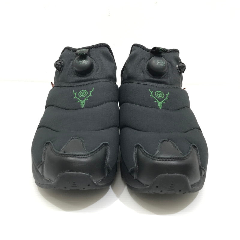 【中古美品】【メンズ】 SOUTH2 WEST8 サウスツーウェストエイト × REEBOK リーボック INSTAPUMP FURY MULE BLACK BLACK GREEN 100217328 スニーカー 靴 162-260925-rt-06-tagh サイズ：29cm US11 カラー：ブラック 万代Net店