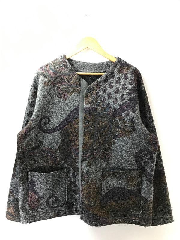 【中古品】【メンズ】 ENGINEERED GARMENTS エンジニアードガーメンツ 21AW CREWNECK CARDIGAN-POLY WOOL PAISLEY PRINT KNIT クルーネック カーディガン 140-261005-na-34-tagh サイズ：L カラー：マルチカラー 万代Net店