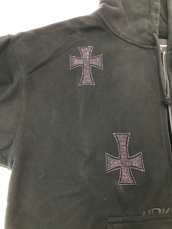 【中古品】【メンズ】 UNKNOWN アンノウン FULL ZIP HOODIE フルジップ フーディー パーカー 142-260926-na-10-tagh サイズ：M カラー：ブラック 万代Net店