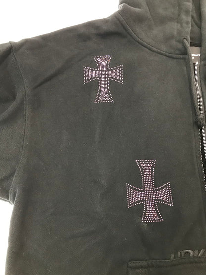 【中古品】【メンズ】 UNKNOWN アンノウン FULL ZIP HOODIE フルジップ フーディー パーカー 142-260926-na-10-tagh サイズ：M カラー：ブラック 万代Net店