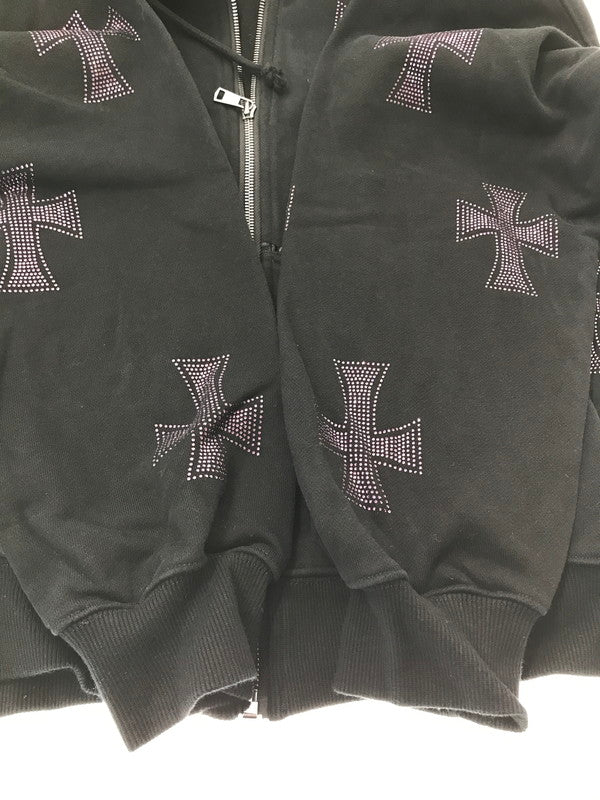【中古品】【メンズ】 UNKNOWN アンノウン FULL ZIP HOODIE フルジップ フーディー パーカー 142-260926-na-10-tagh サイズ：M カラー：ブラック 万代Net店