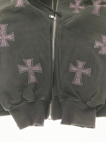 【中古品】【メンズ】 UNKNOWN アンノウン FULL ZIP HOODIE フルジップ フーディー パーカー 142-260926-na-10-tagh サイズ：M カラー：ブラック 万代Net店