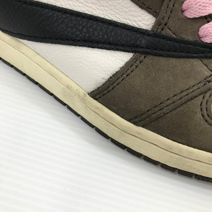 【中古品】【メンズ】 NIKE ナイキ×TRAVIS SCOTT トラヴィス・スコット AIR JORDAN 1 RETRO HIGH OG TS SP CD4487-100 エアジョーダン 1 レトロ ハイ スニーカー 靴 160-260925-na-33-tagh サイズ：27cm US 9 カラー：SAIL/BLACK-DARK MOCHA 万代Net店
