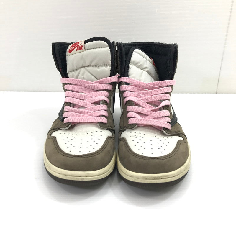 【中古品】【メンズ】 NIKE ナイキ×TRAVIS SCOTT トラヴィス・スコット AIR JORDAN 1 RETRO HIGH OG TS SP CD4487-100 エアジョーダン 1 レトロ ハイ スニーカー 靴 160-260925-na-33-tagh サイズ：27cm US 9 カラー：SAIL/BLACK-DARK MOCHA 万代Net店